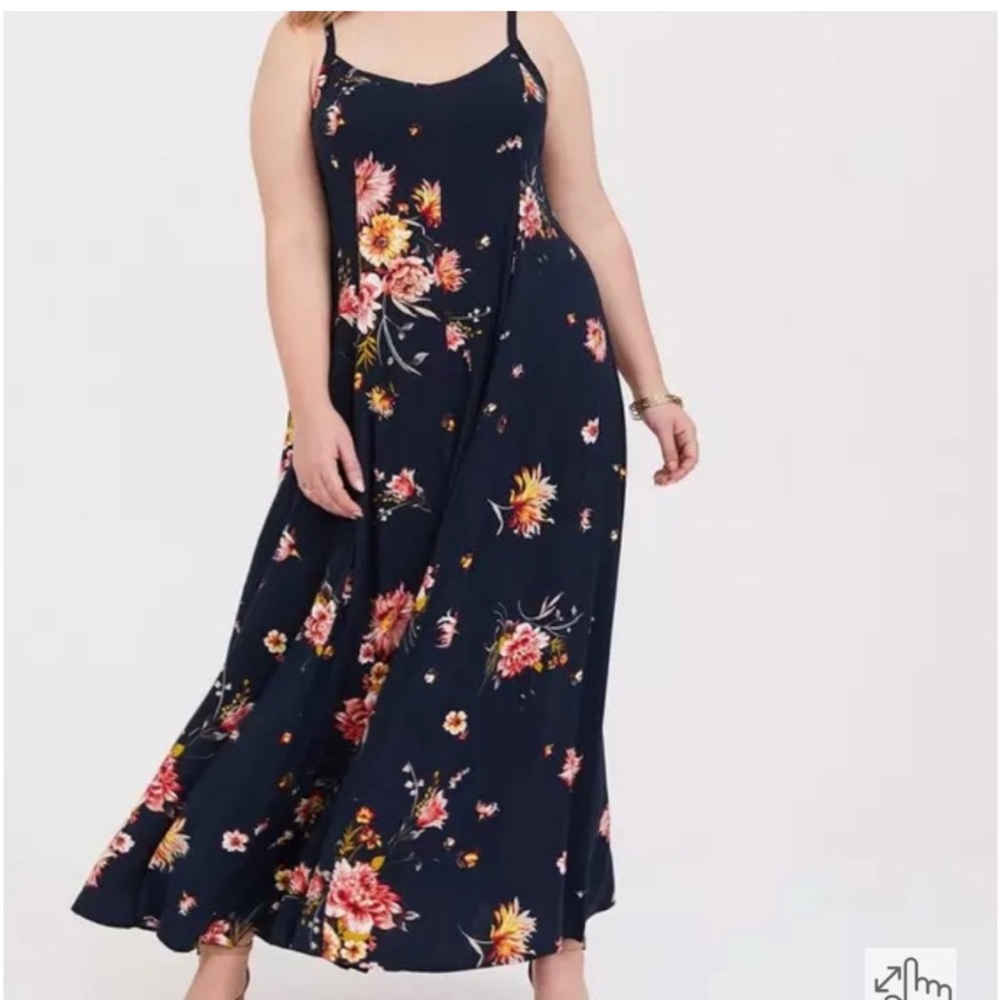 Torrid Navy Floral Maxi Dress